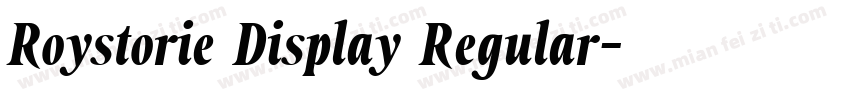 Roystorie Display Regular字体转换